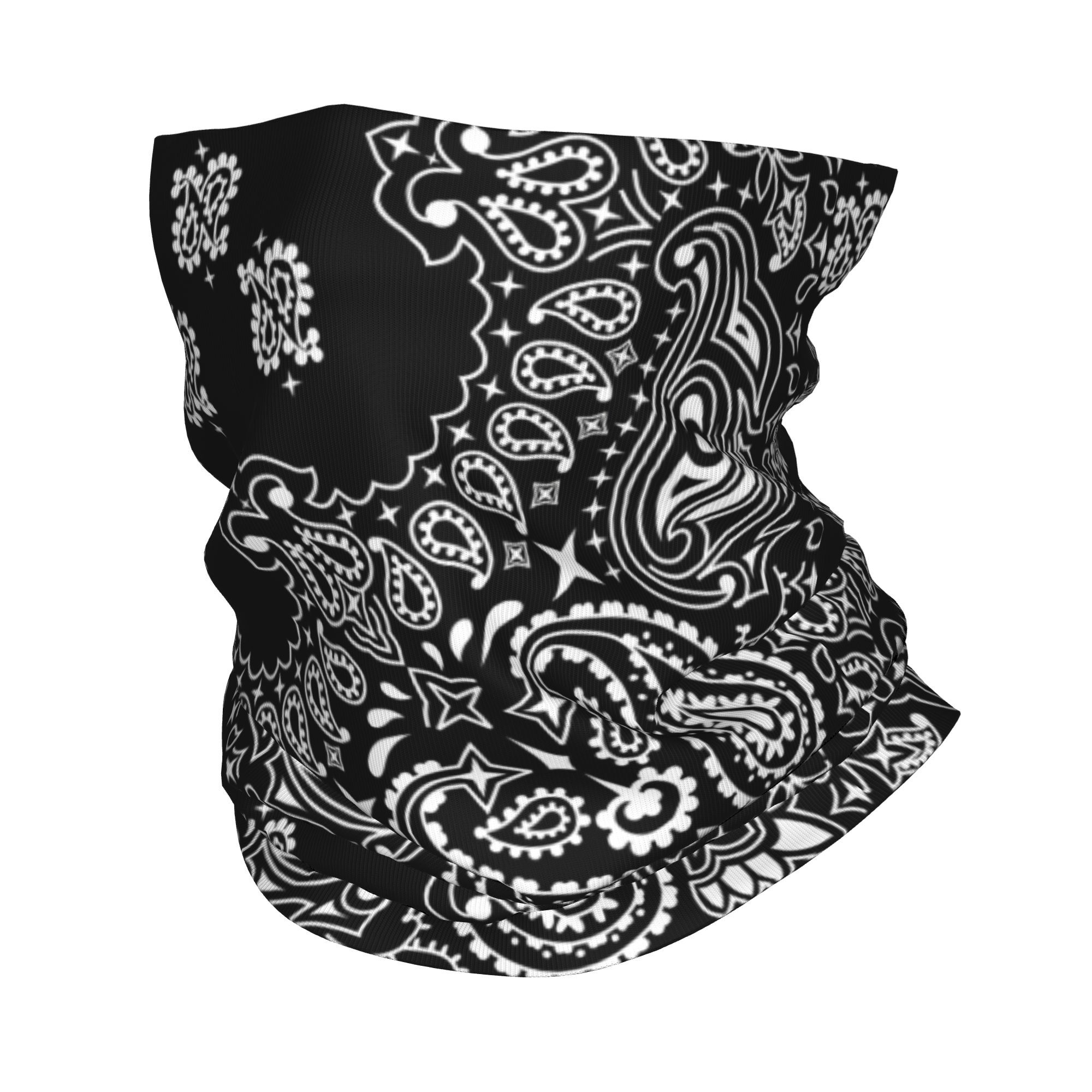 Bandana Blank White - Bandana de Cachemira blanca y negra