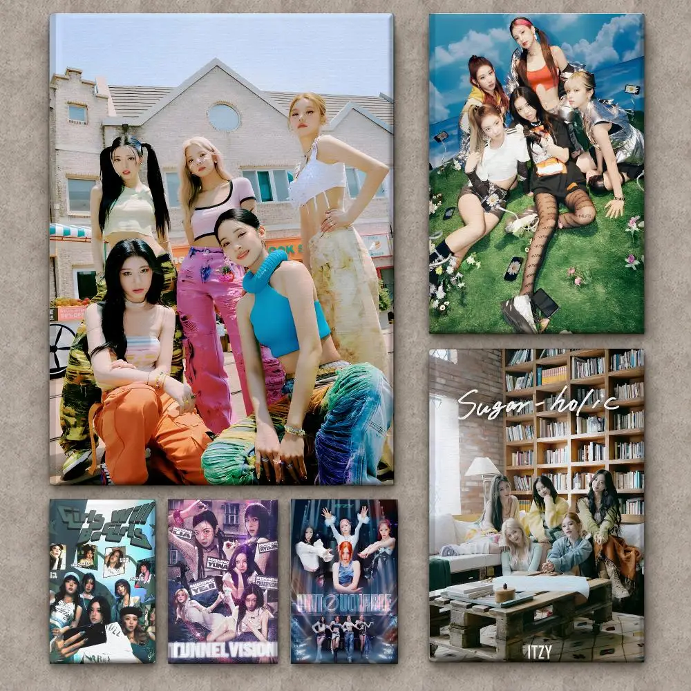 Canvas Wrap Ready - Koera, banda de K-pop I-itzy, cuadro