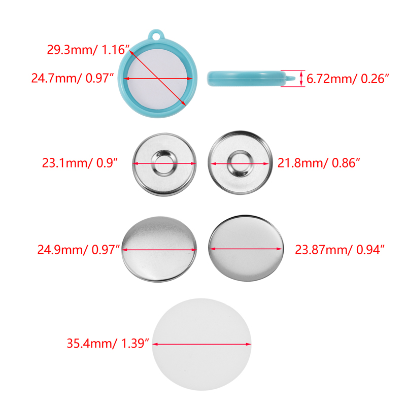 50 Piezas/Set de Piezas para H - Button Badge Blank reseña y precio