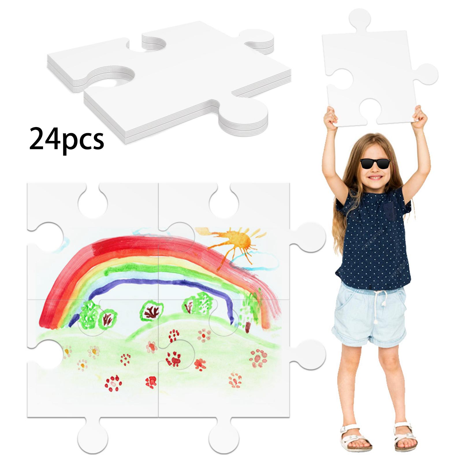 24 Piezas de Rompecabezas de C - Puzzle Blank White reseña y precio